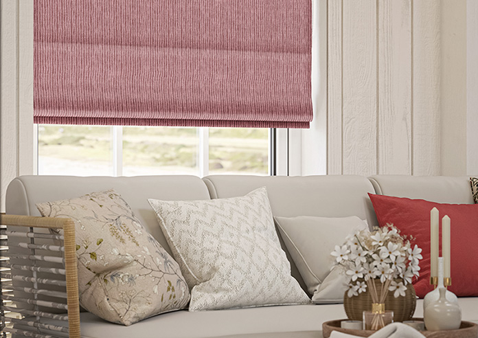 Quay Stripes, Dusky Pink - Twist&Fit Roman Blind - Image 5